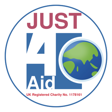 Just4Aid logo — UK Registered Charity No. 1178161